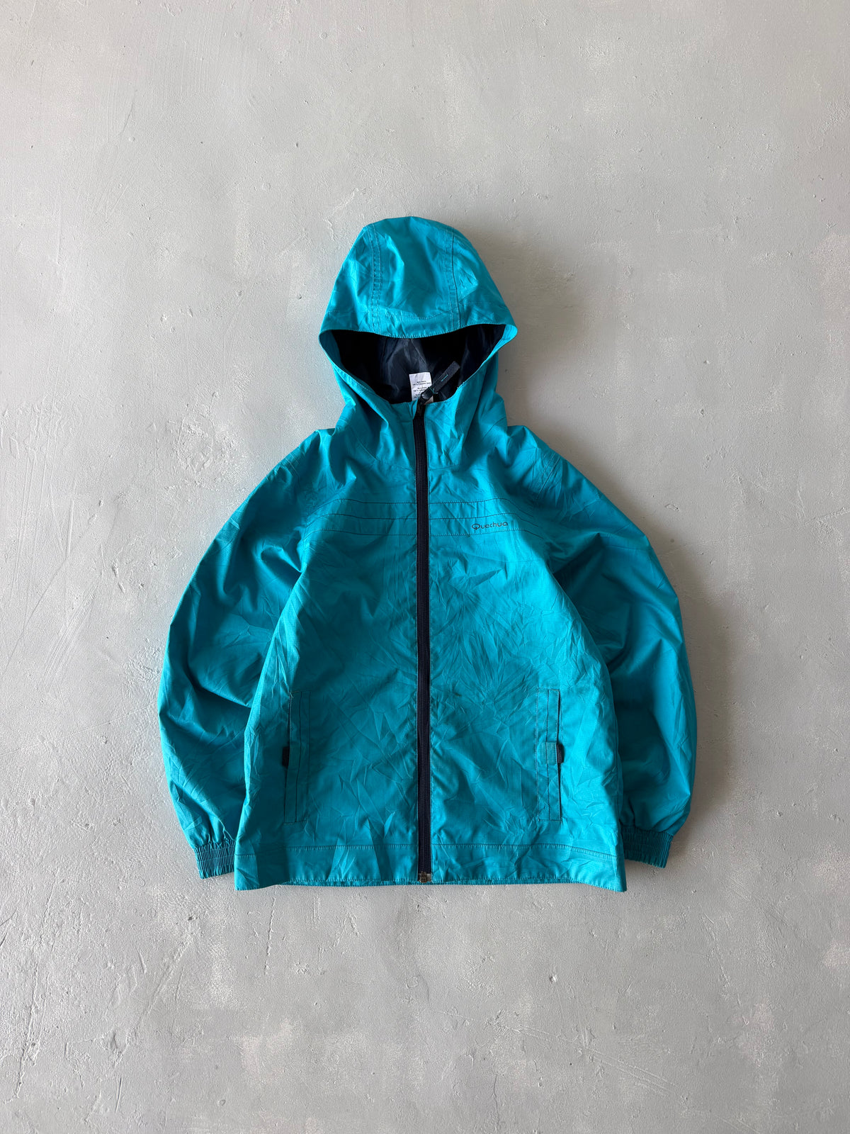 QUECHUA HOODED RAIN JACKET - XXS