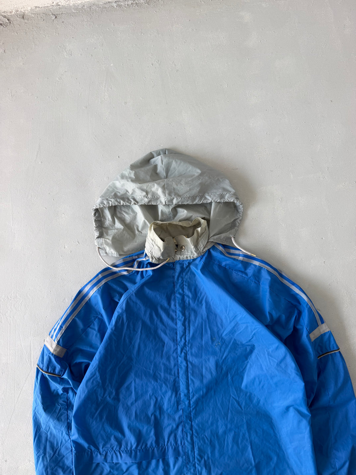 80S ADIDAS HOODED JACKET - L