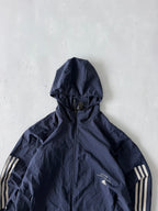 ADIDAS STRIPED HOODED JACKET -