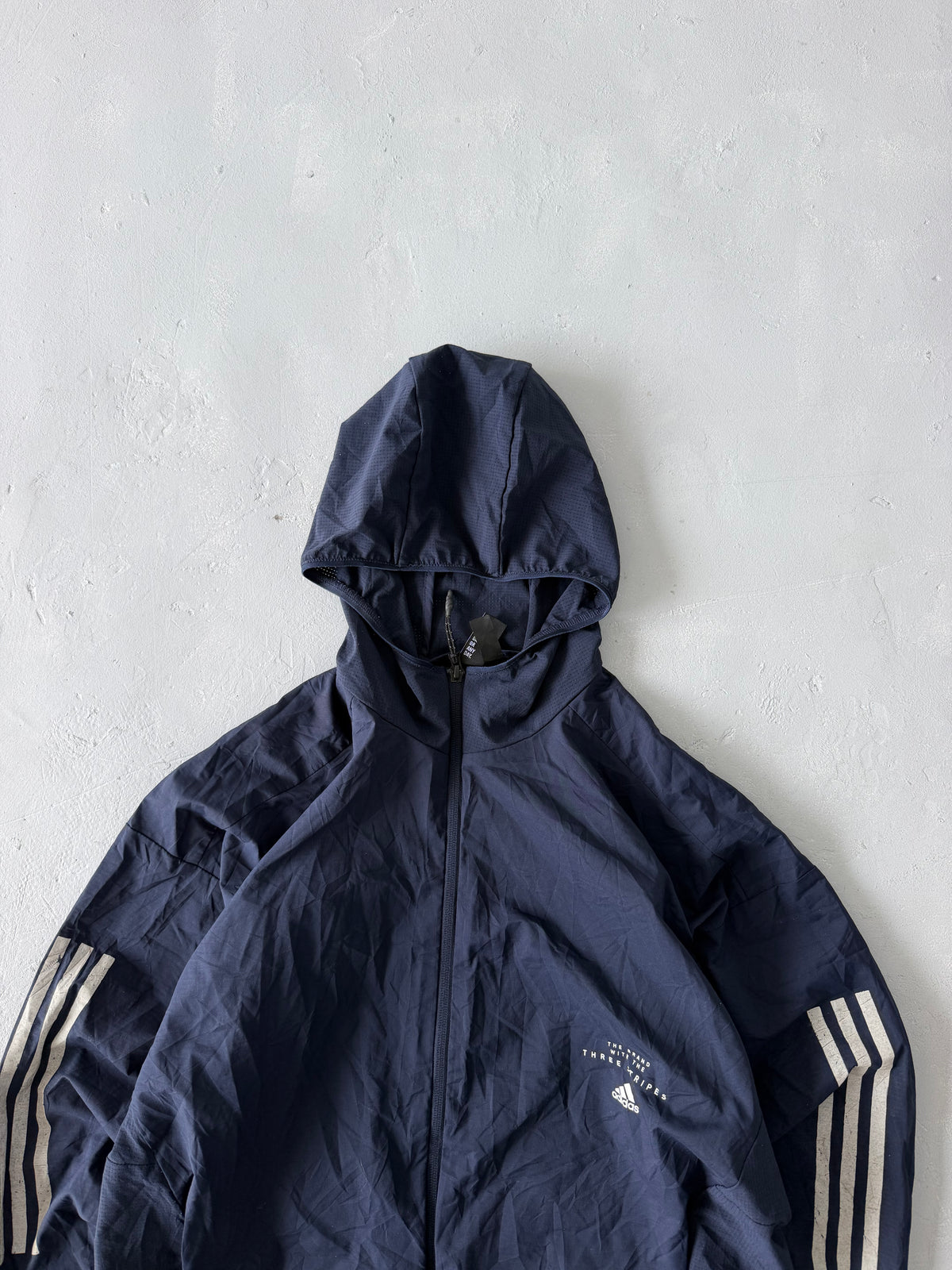 ADIDAS STRIPED HOODED JACKET -