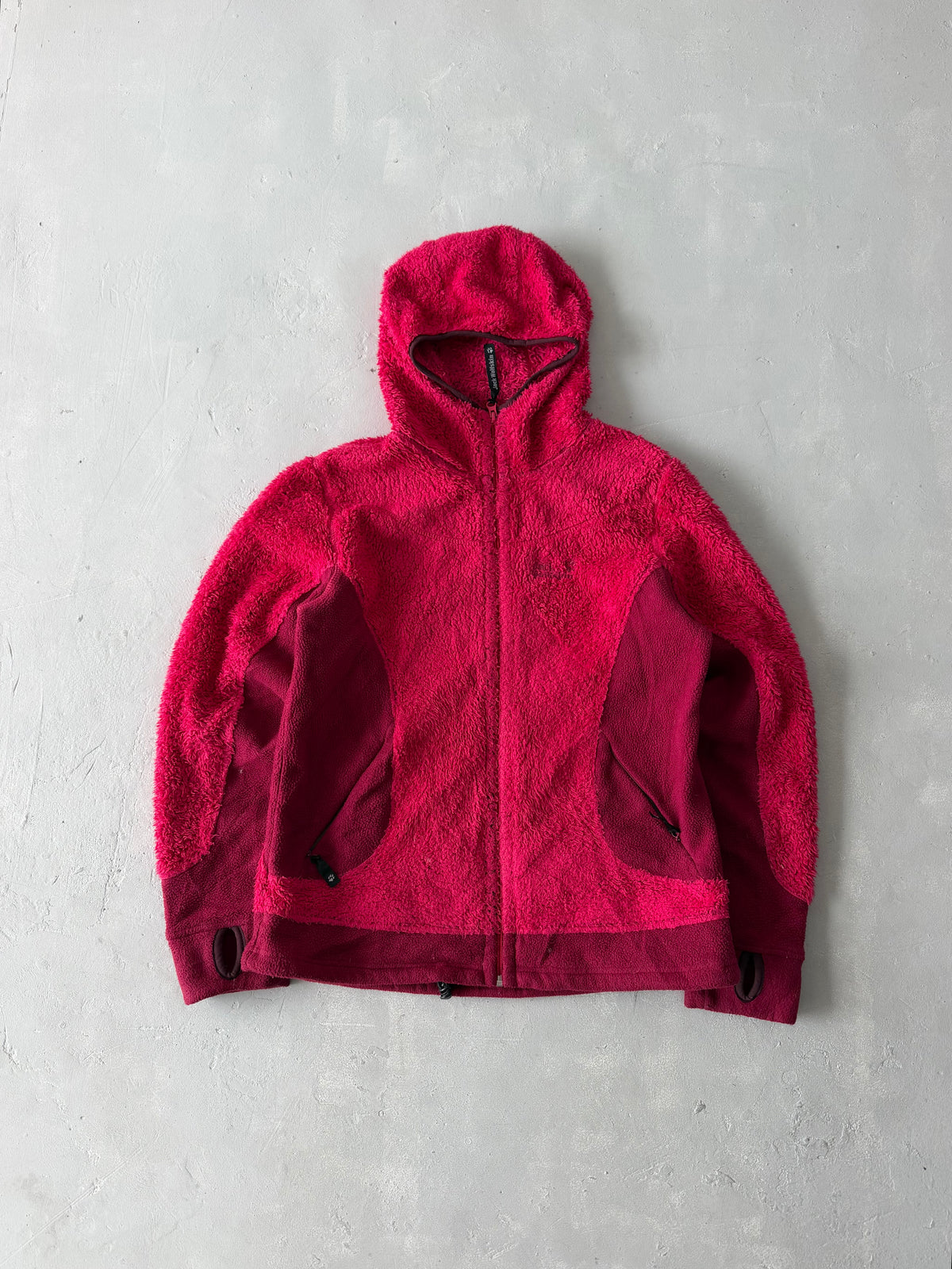 JACK WOLFSKIN HOODED FLEECE JACKET -