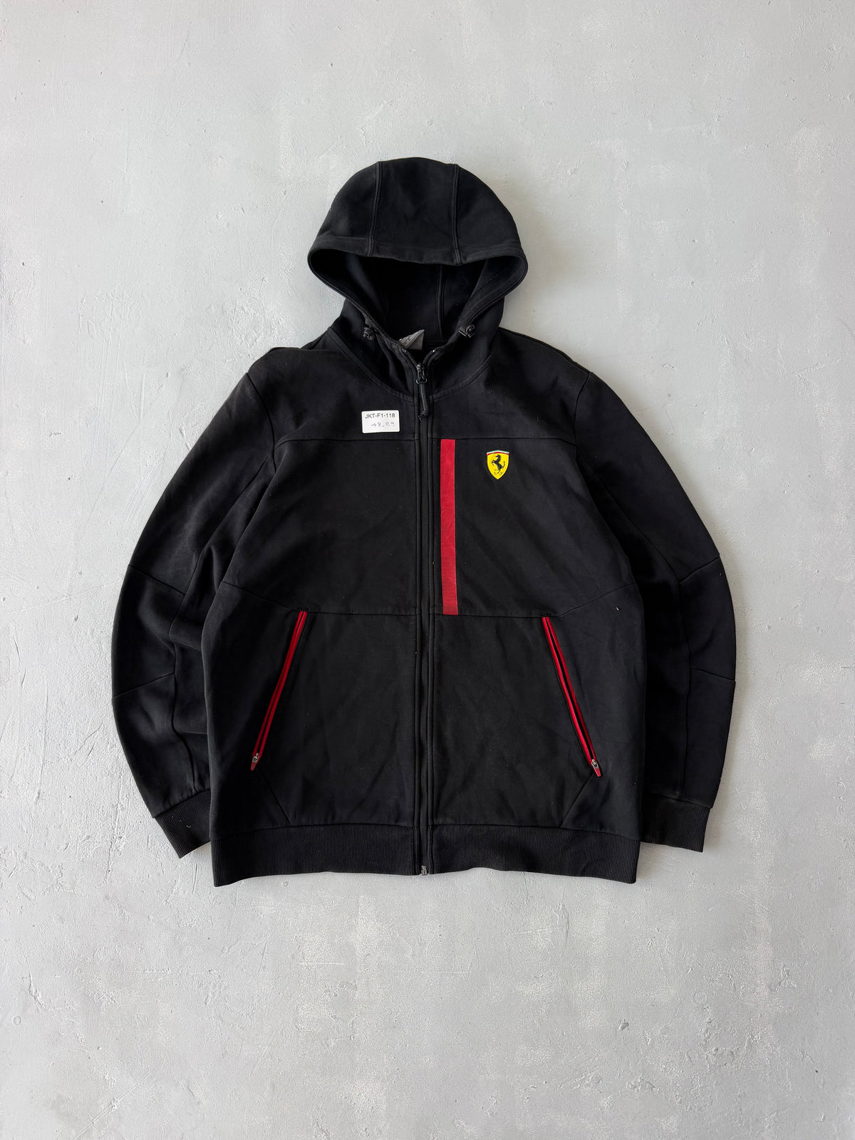 VINTAGE HOODED FERRARI JACKET - XL