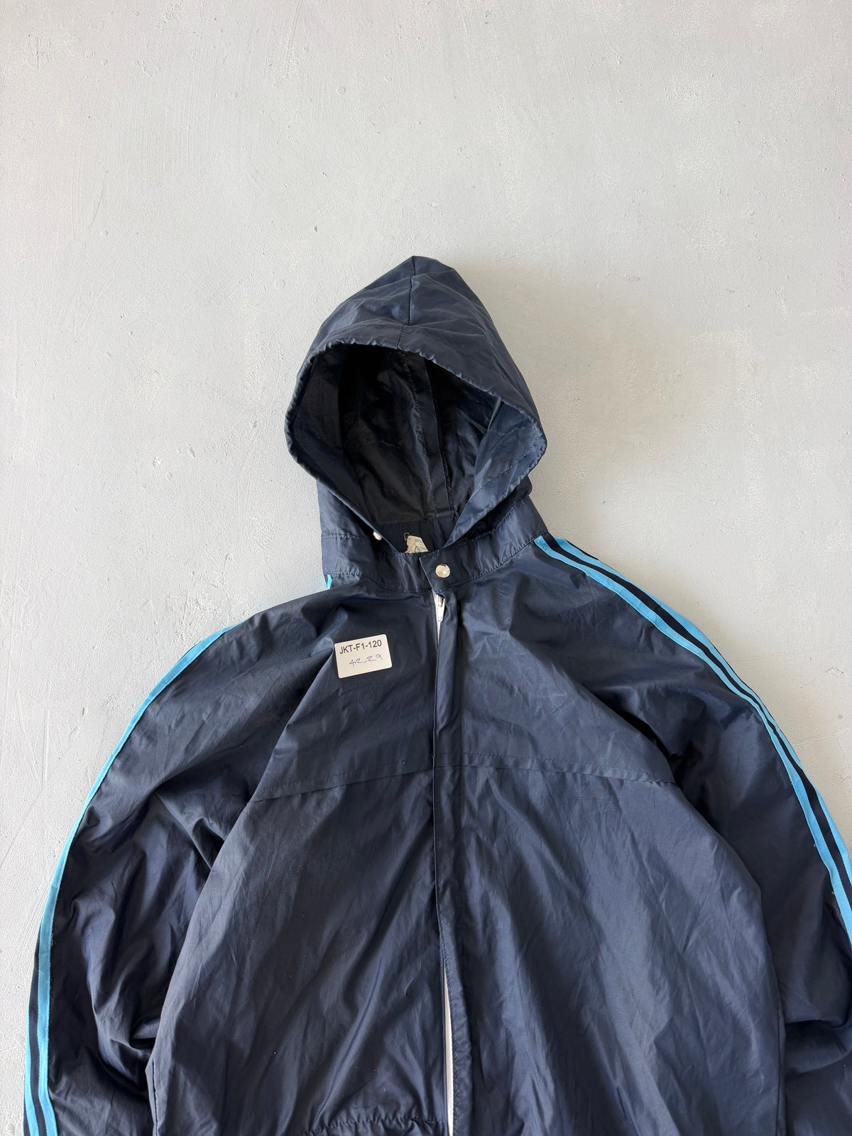 80S ADIDAS HOODED JACKET - M