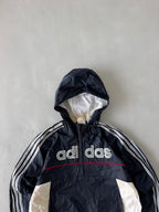 ADIDAS STRIPED SPELLOUT JACKET - M