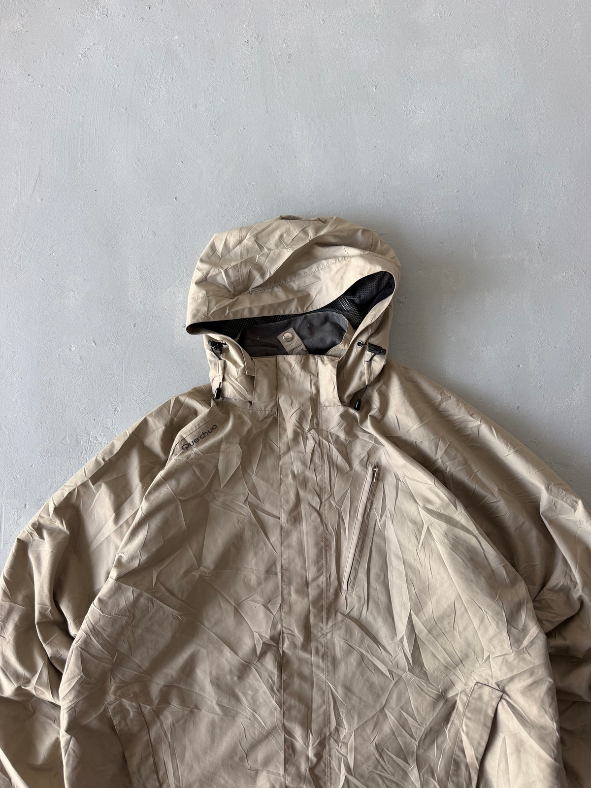 QUECHUA HOODED HIKING JACKET - XXL