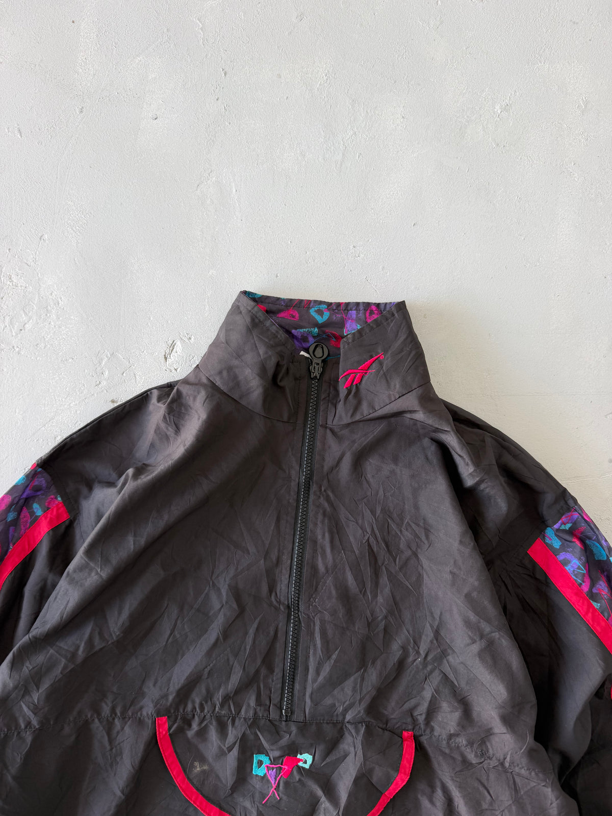 90S REEBOK 1/4 JACKET - XL