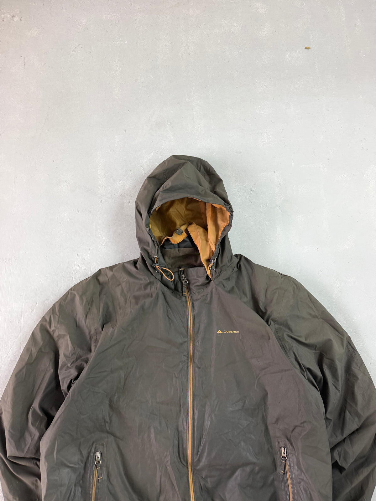 QUECHUA HOODED HIKING JACKET - XXL