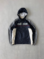 ADIDAS STRIPED SPELLOUT JACKET - M