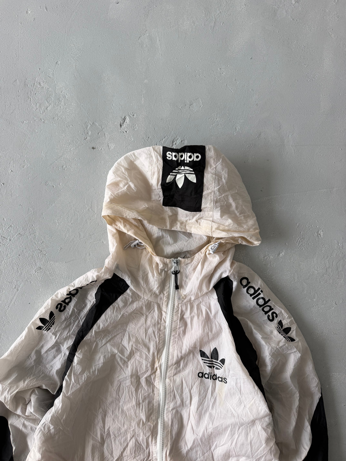 ADIDAS HOODED LOGO JACKET -