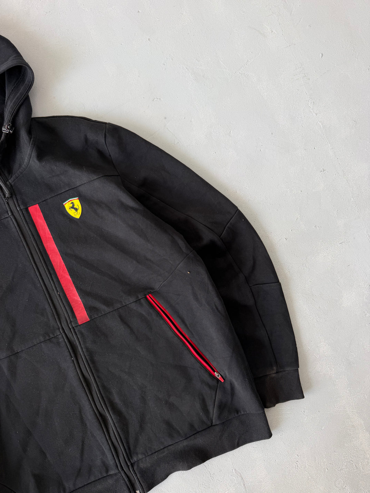 VINTAGE HOODED FERRARI JACKET - XL