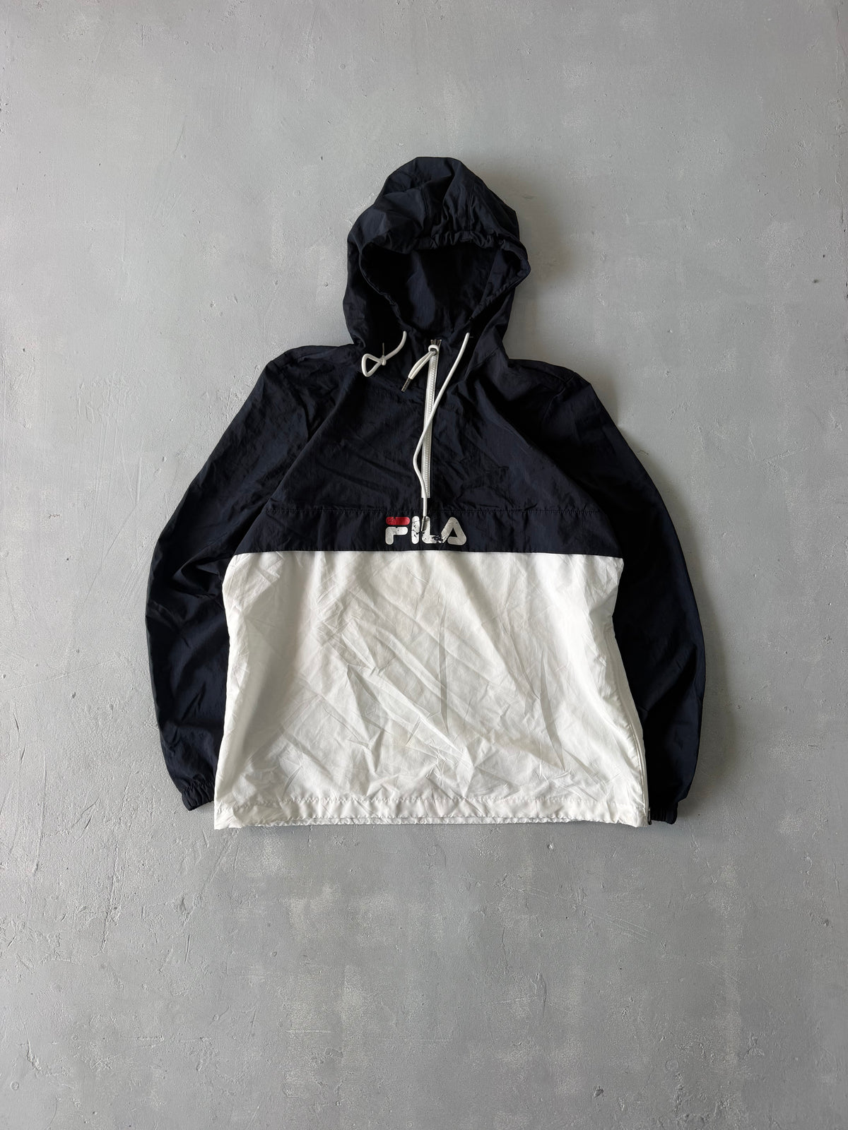 FILA 1/4 HOODED JACKET - M