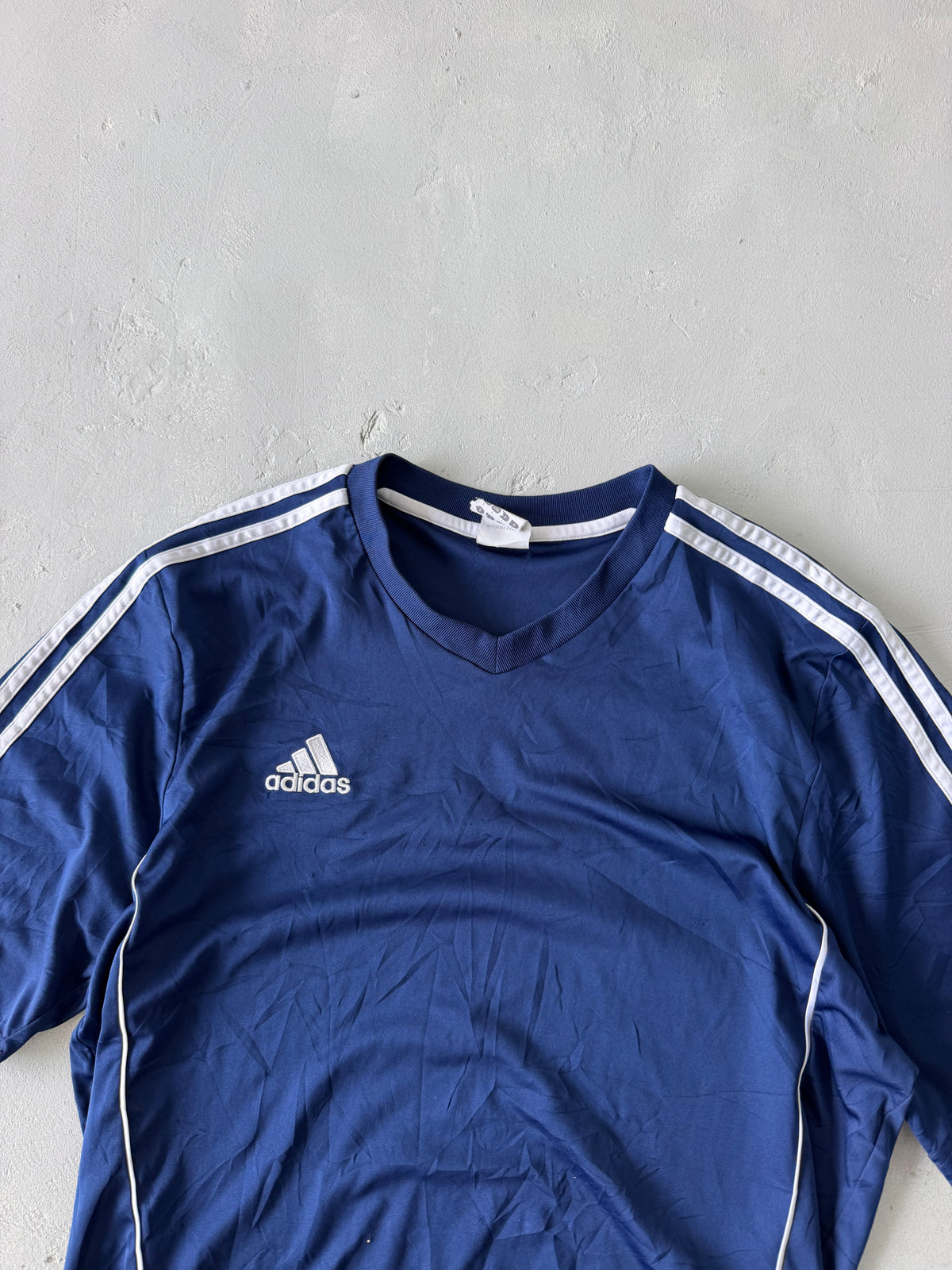 ADIDAS STRIPED DRI FIT TEE -