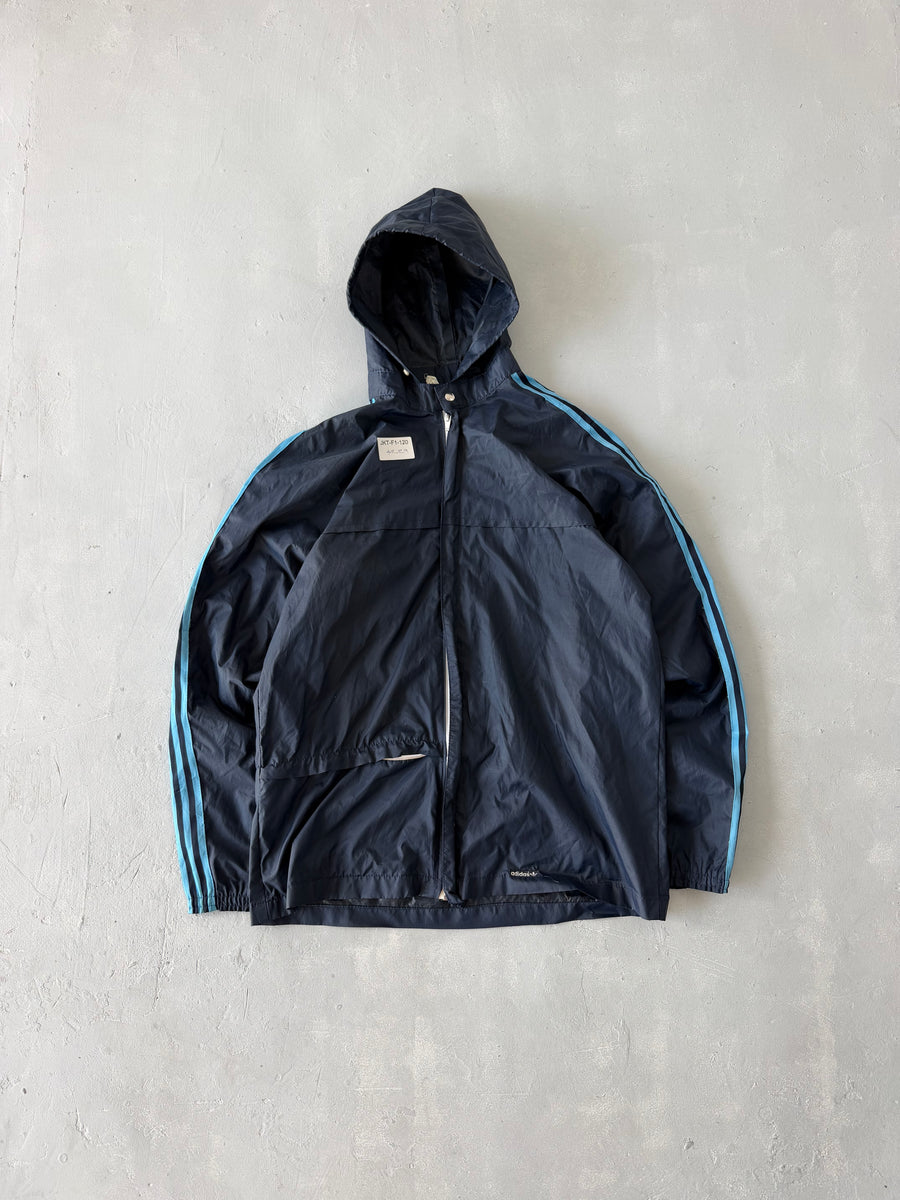 80S ADIDAS HOODED JACKET - M