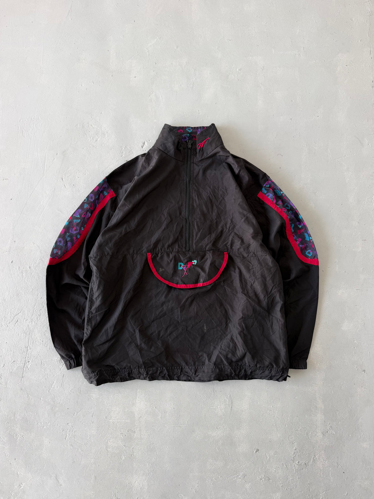 90S REEBOK 1/4 JACKET - XL