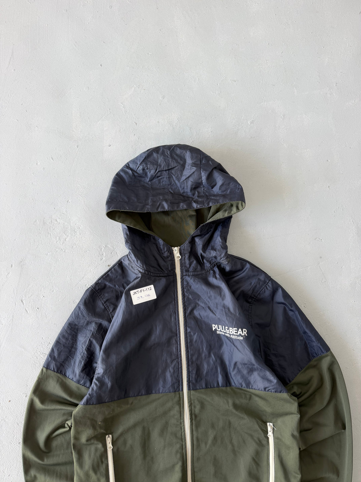 PULL & BEAR HOODED JACKET - S