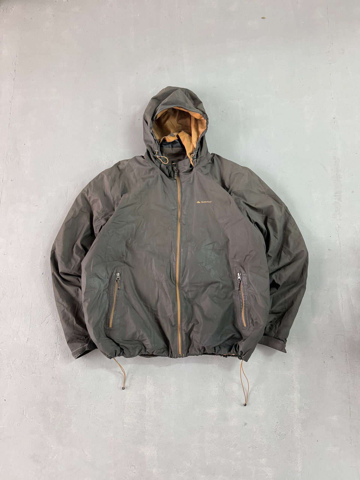 QUECHUA HOODED HIKING JACKET - XXL