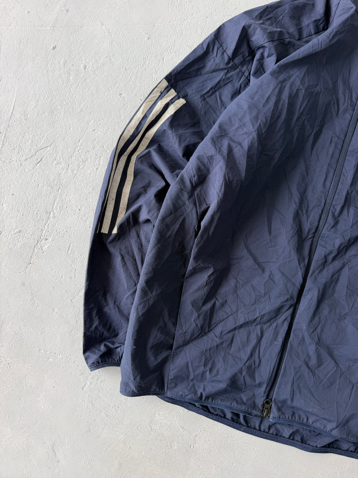 ADIDAS STRIPED HOODED JACKET -