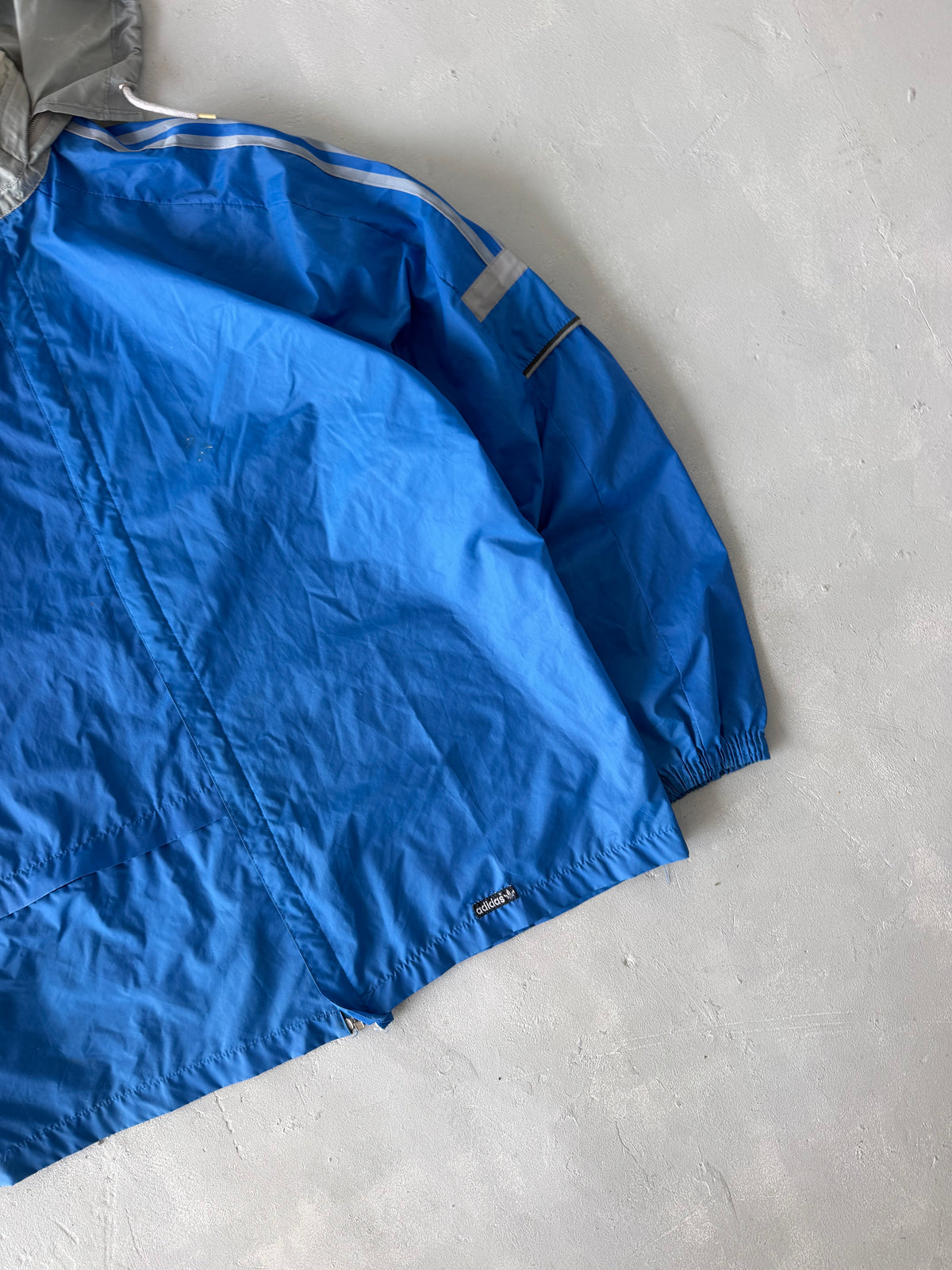 80S ADIDAS HOODED JACKET - L