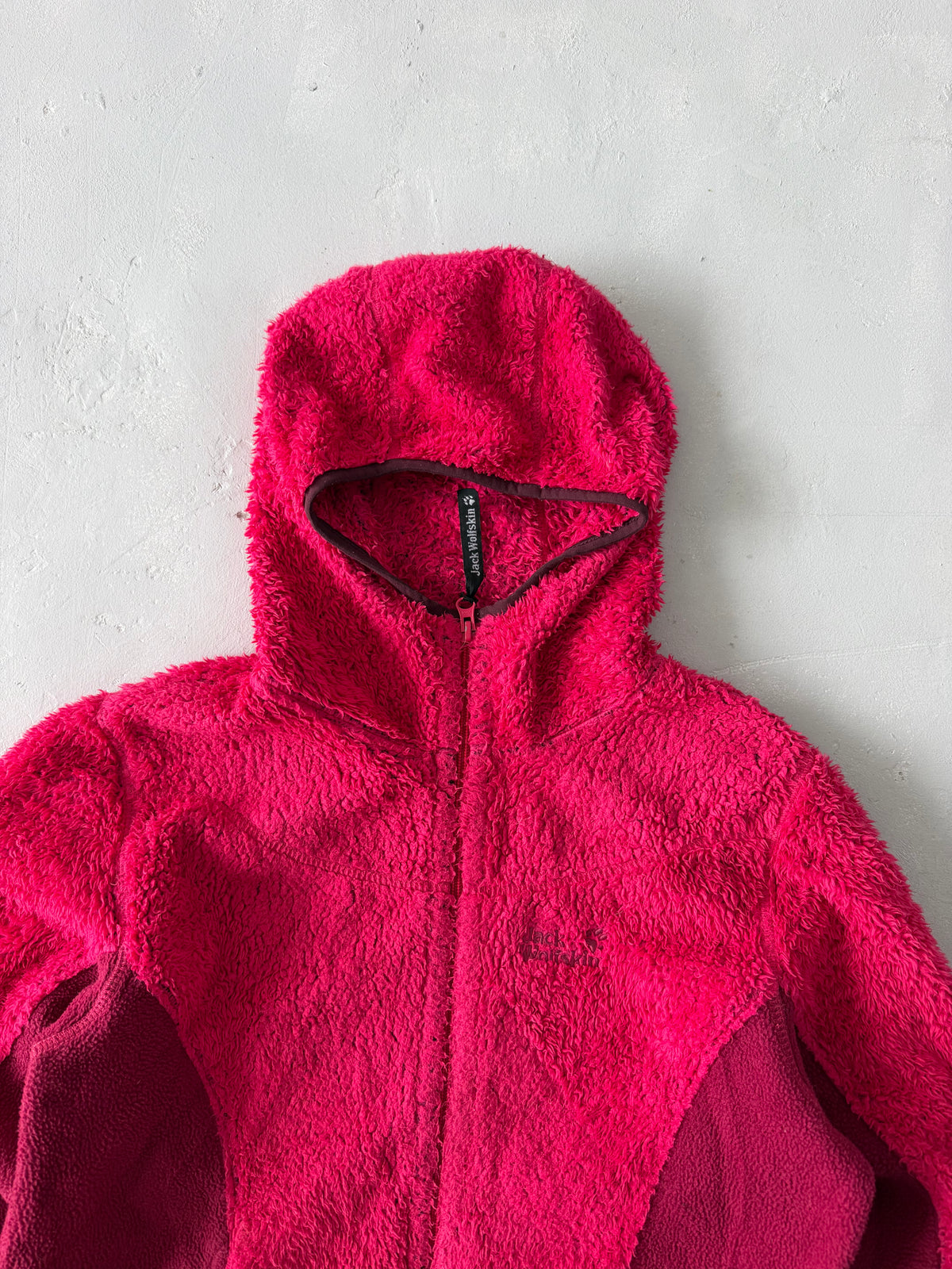 JACK WOLFSKIN HOODED FLEECE JACKET -