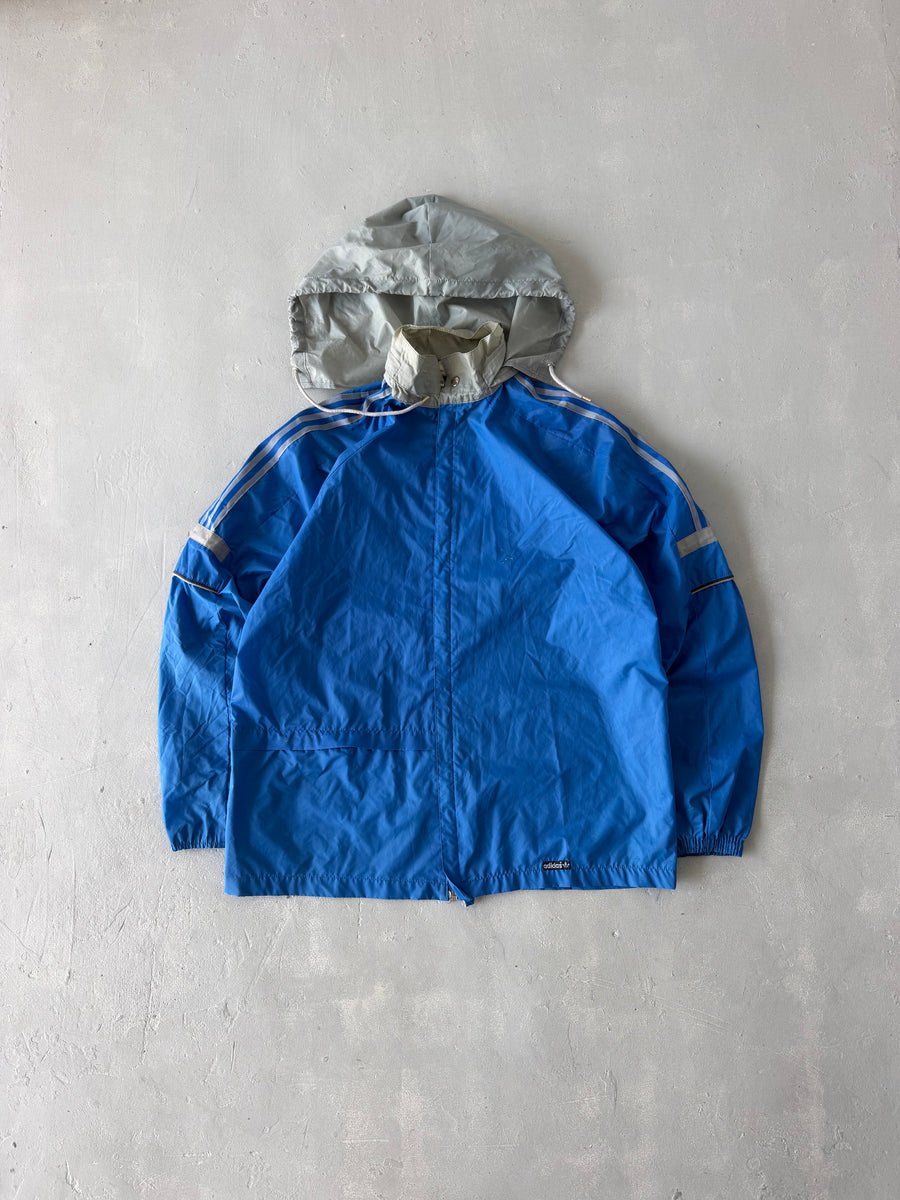 80S ADIDAS HOODED JACKET - L