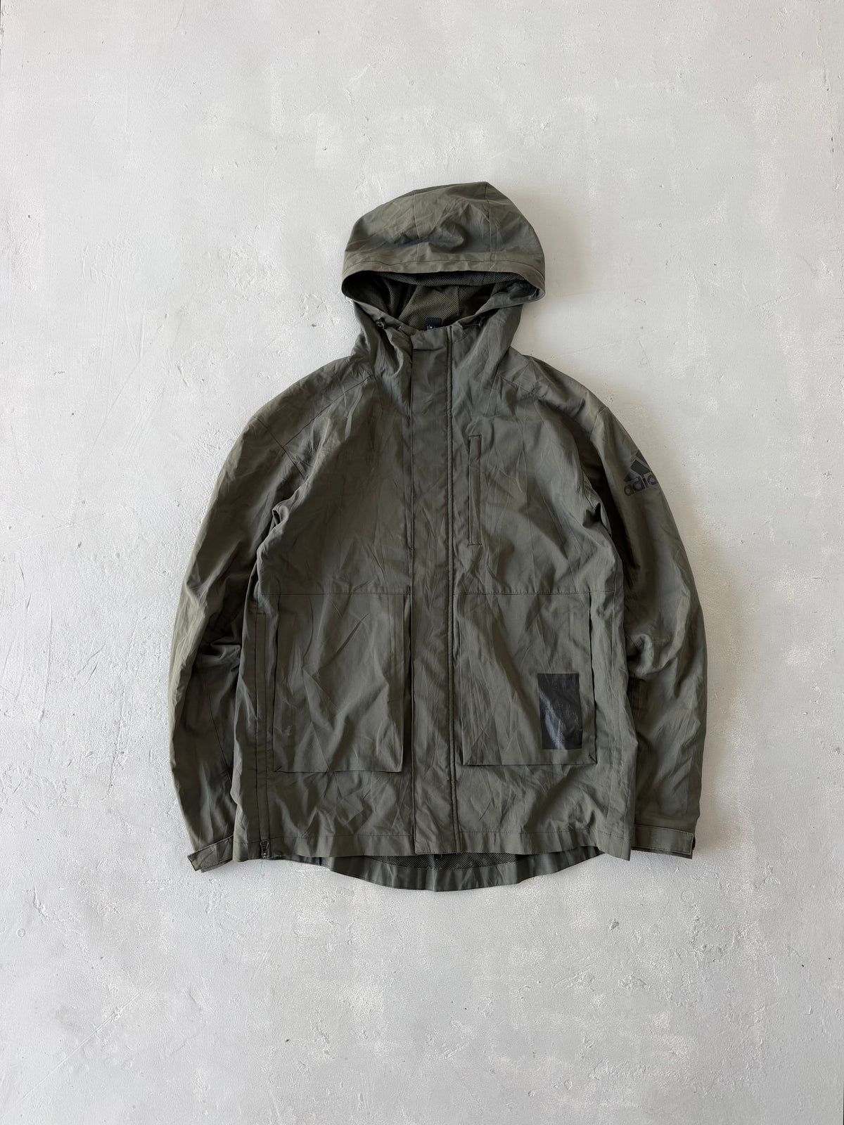 ADIDAS HOODED JACKET - M