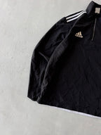 ADIDAS STRIPED 1/4 JACKET - L