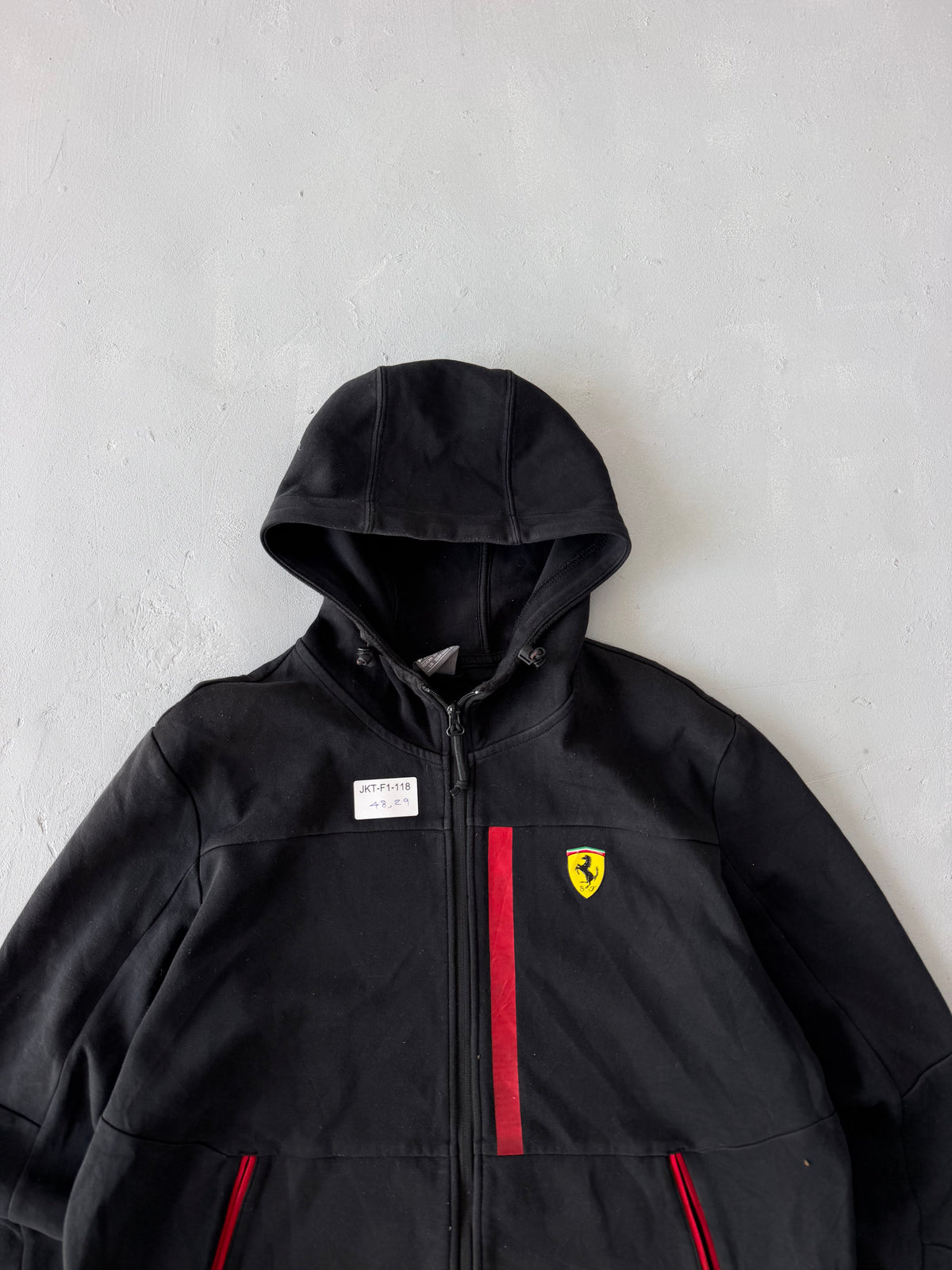 VINTAGE HOODED FERRARI JACKET - XL
