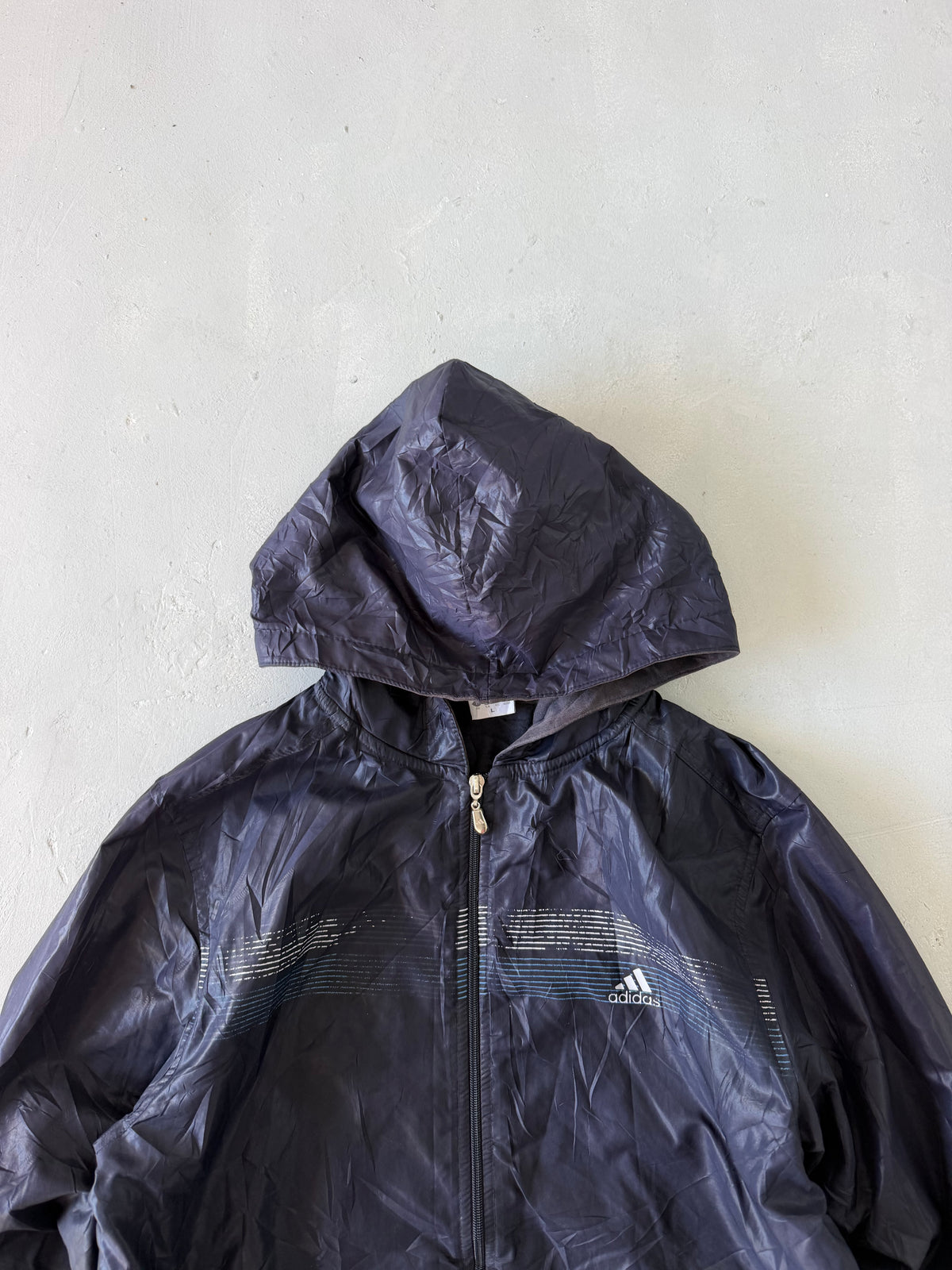 ADIDAS HOODED JACKET - M