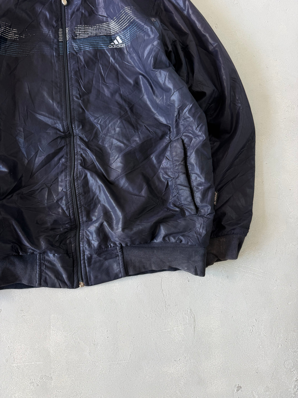 ADIDAS HOODED JACKET - M